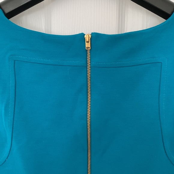 French Connection Teal Colourblock Dress - Picture 5 of 5